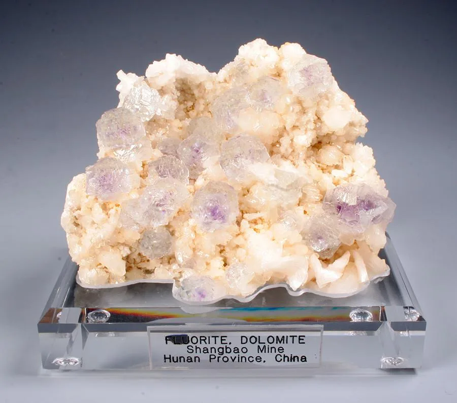 Fluorite on Dolomite, China Prehistoric Online