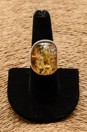 Amber Ring Sterling Silver Prehistoric Online