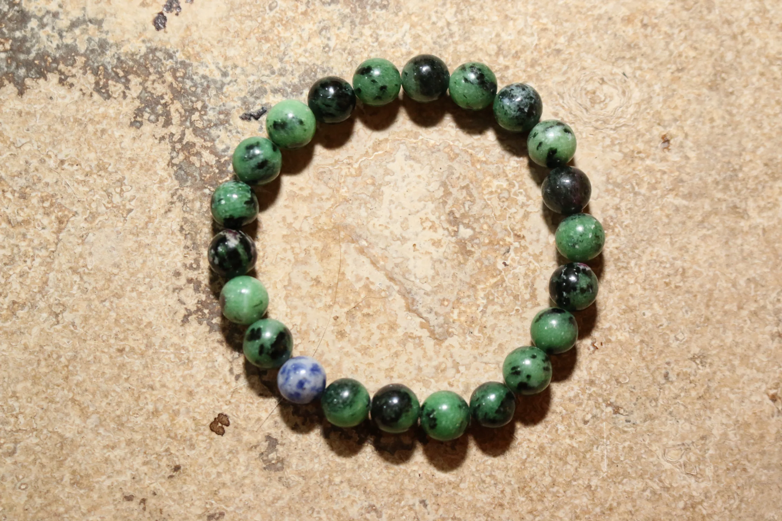 Ruby Zoisite bracelet, India – Happiness and Growth Prehistoric Online
