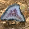 Amethyst geode slice on stand 12.5″ x 11″ x 2″ Prehistoric Online
