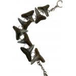 Fossil Shark Teeth bracelet- Sterling .950 – Fits 6 3/4″-8″ in length Prehistoric Online