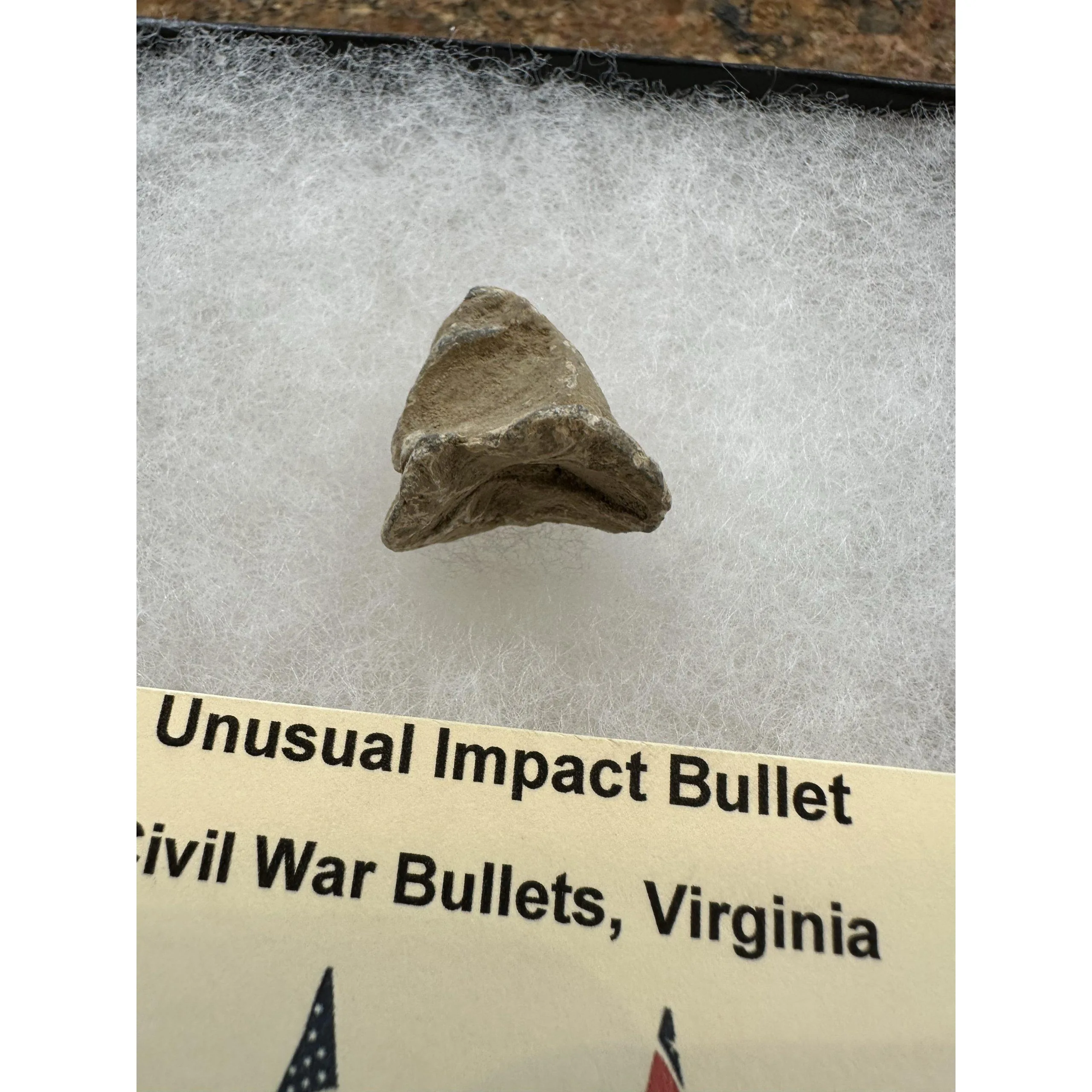 Civil War Bullet – mangled lead bullet, Virginia Prehistoric Online