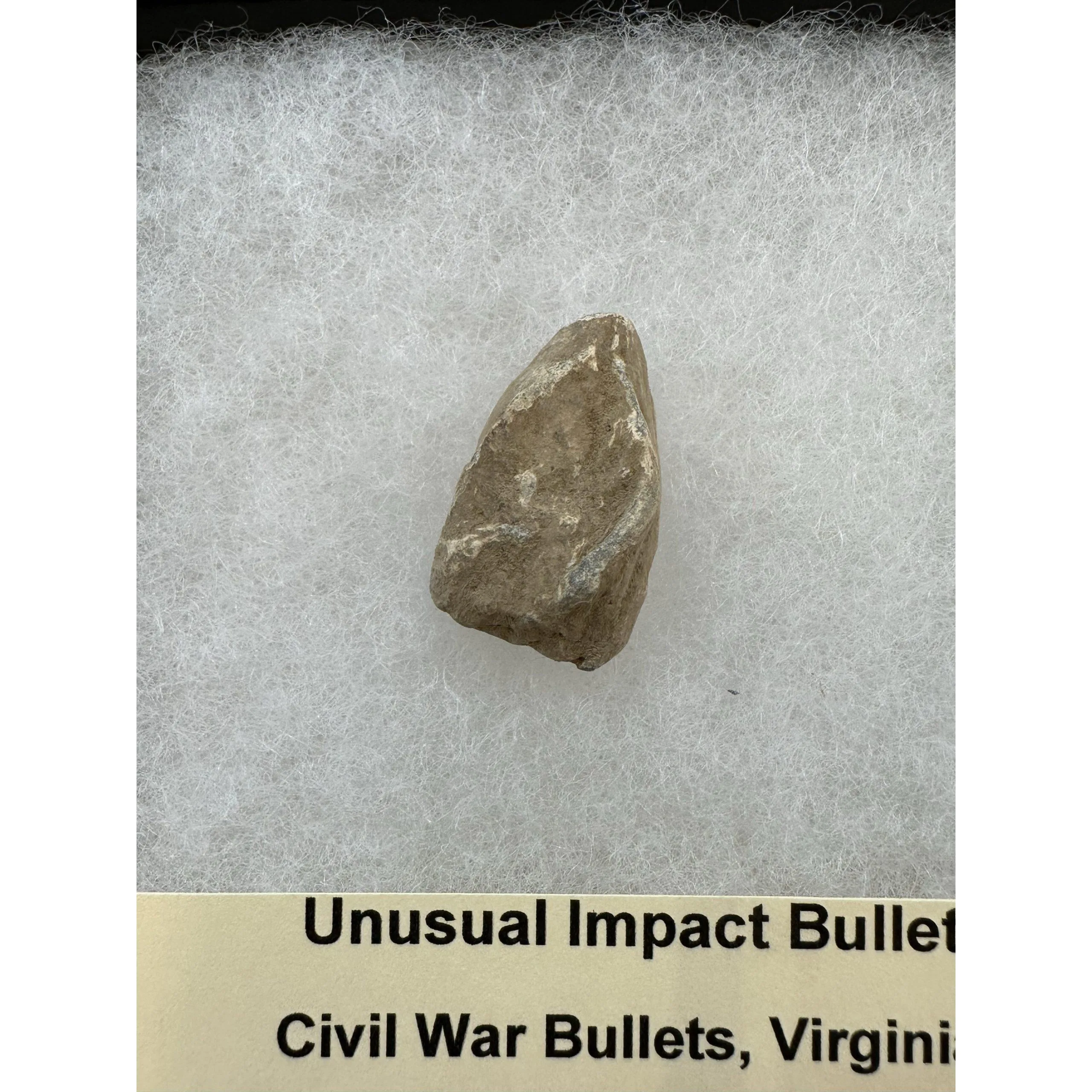 Civil War Bullet – Unusual impact, high velocity force Prehistoric Online